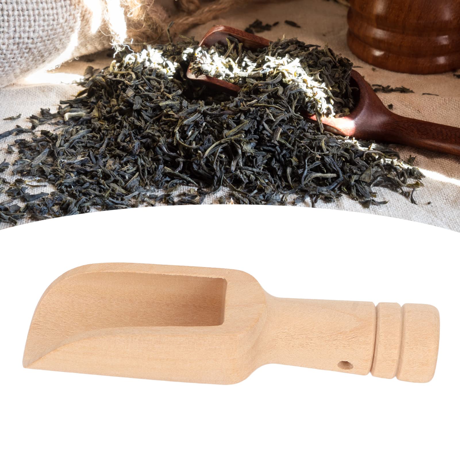 BestAlice 10 szt. mini łyżek drewnianych, mini łyżeczka do soli do kąpieli, łyżki kuchenne, naczynia do słoików, kanistry, wielofunkcyjny zestaw drewnianych łyżek do kawy, mąki, cukru, przypraw, sól