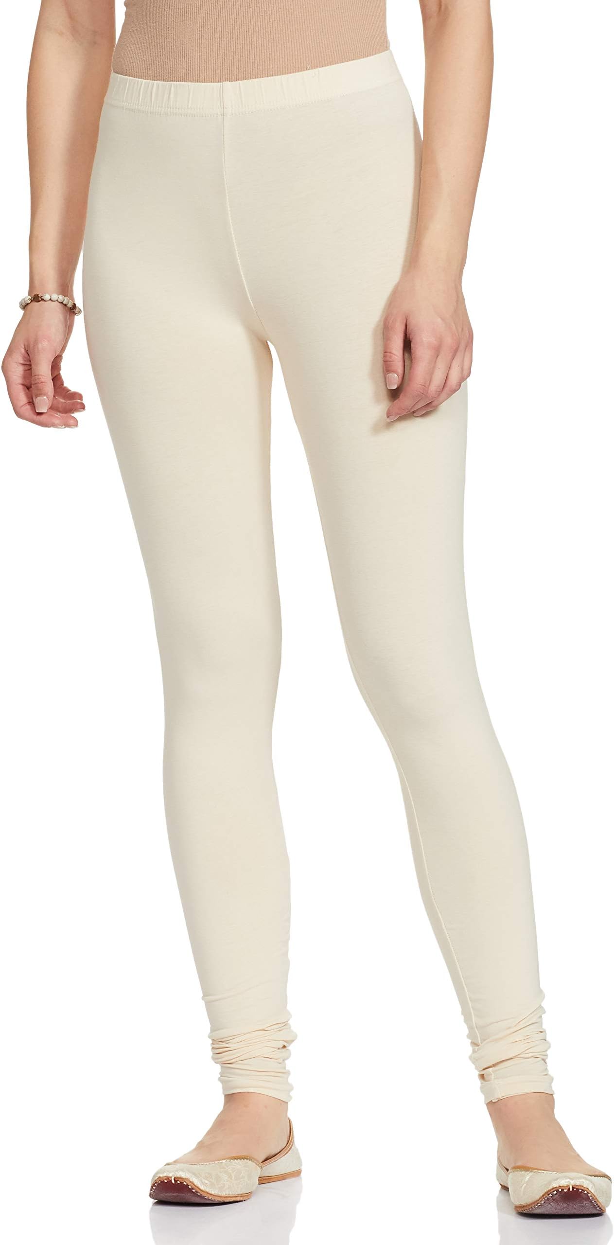 GO COLORS Soft Cotton Stretch Churidar for Women | Breathable, Mid Rise, Full Length