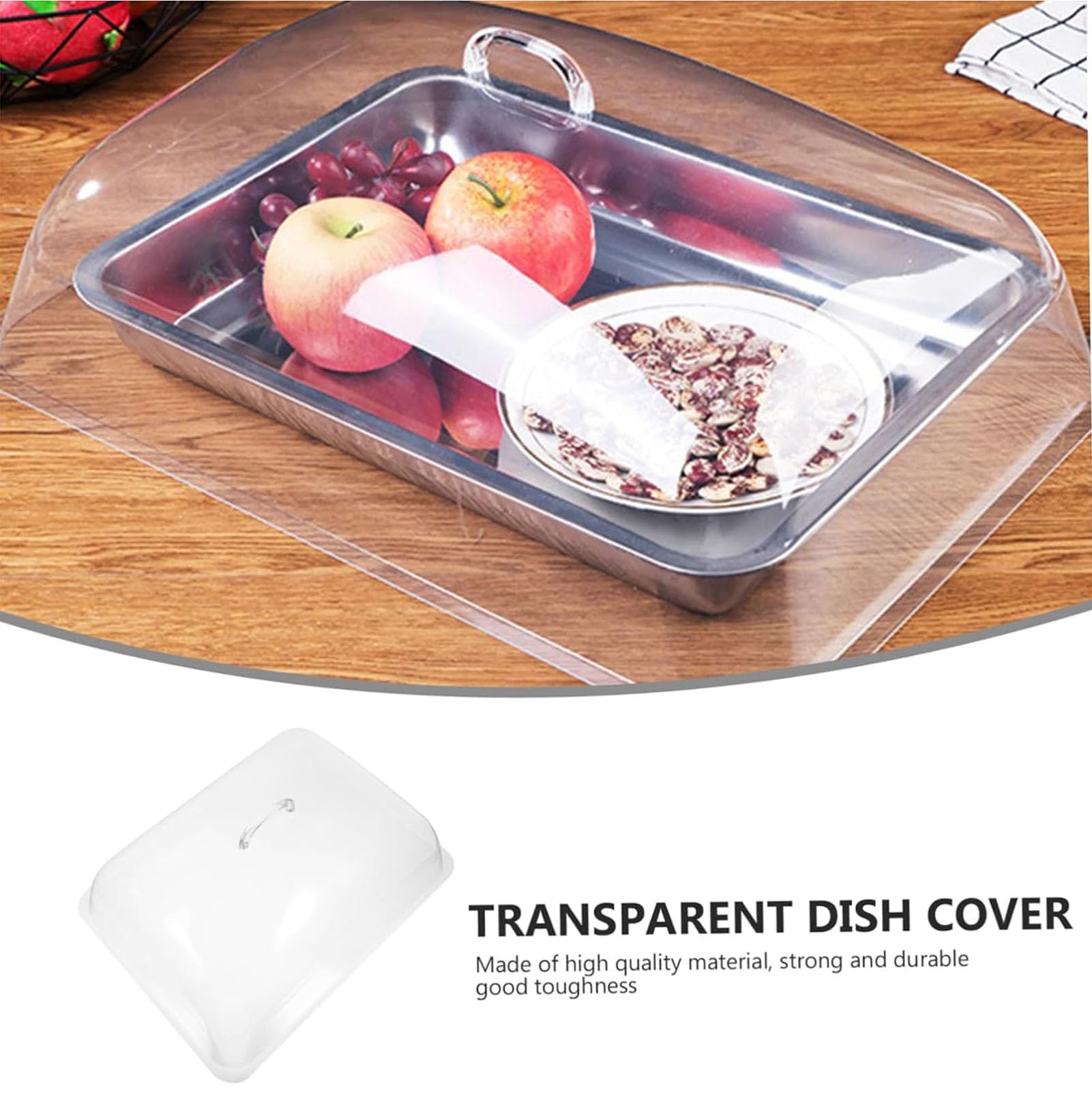 Pellicola trasparente antipolvere per alimenti, rotonda, 27,8 x 13,5 cm