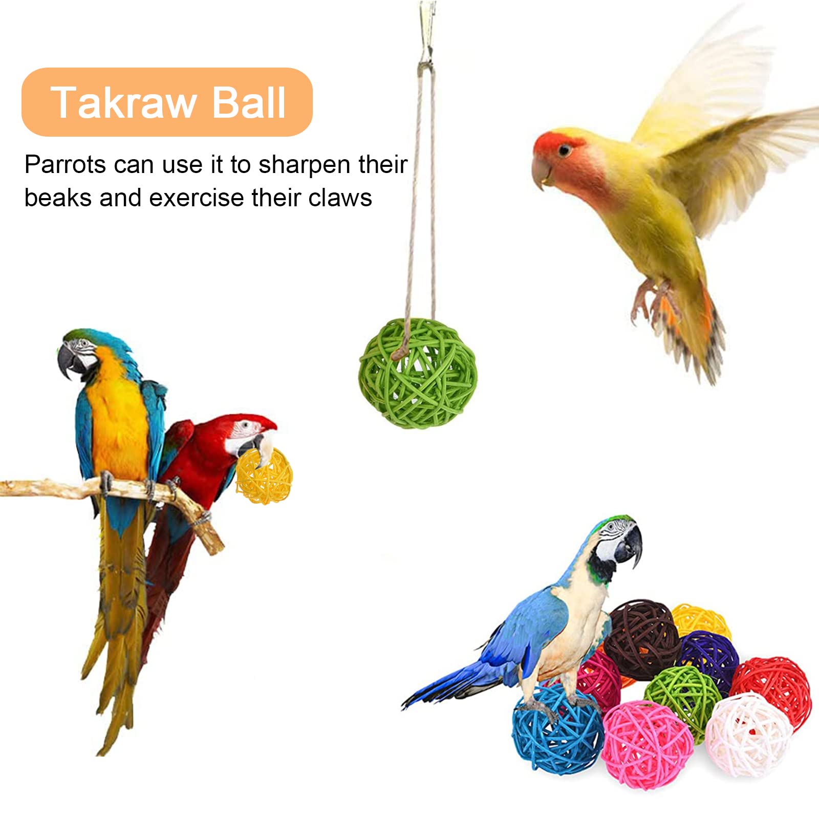 Papageien-Spielzeug Basketballkorb Mit Glocke – Aus Kunststoff, Für Sittiche & Mittelgroße Vögel, 12x7,5x20 Cm