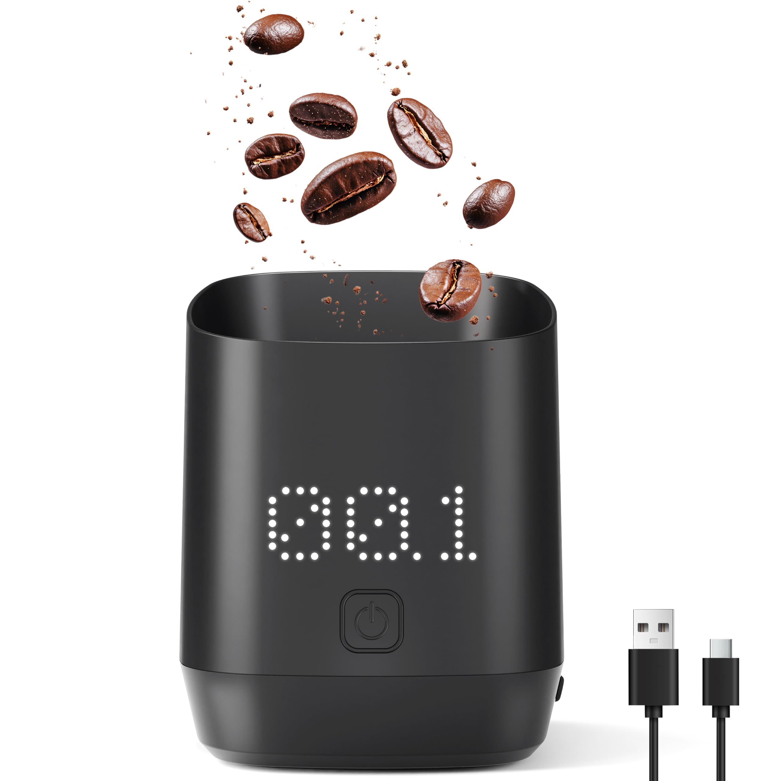 Photo 1 of Atogou Coffee Bean Scale, Coffee Dosing Cup with LED Display, 0.1g/0.01oz, Accurate Dosing, IPX4 Waterproof, USB Charging, Grams and Ounces, Perfect for Pour-Over & Espresso, Grey