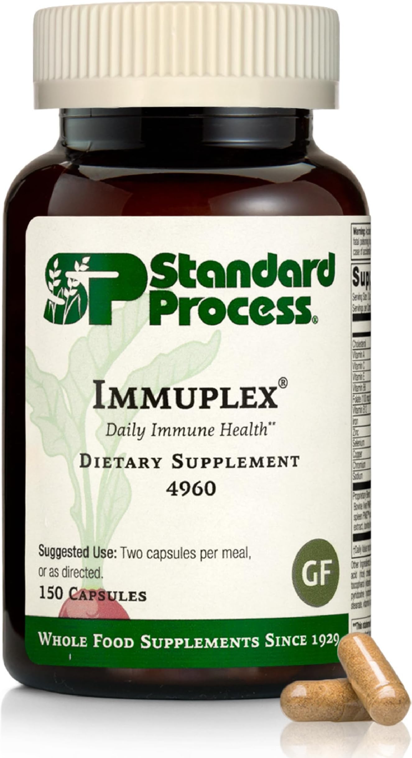 Immuplex - Daily Immune Support Supplement with Folate, Iron, Vitamin C & Vitamin A - Mineral Supplement with Antioxidant Ingredients - 150 Capsules