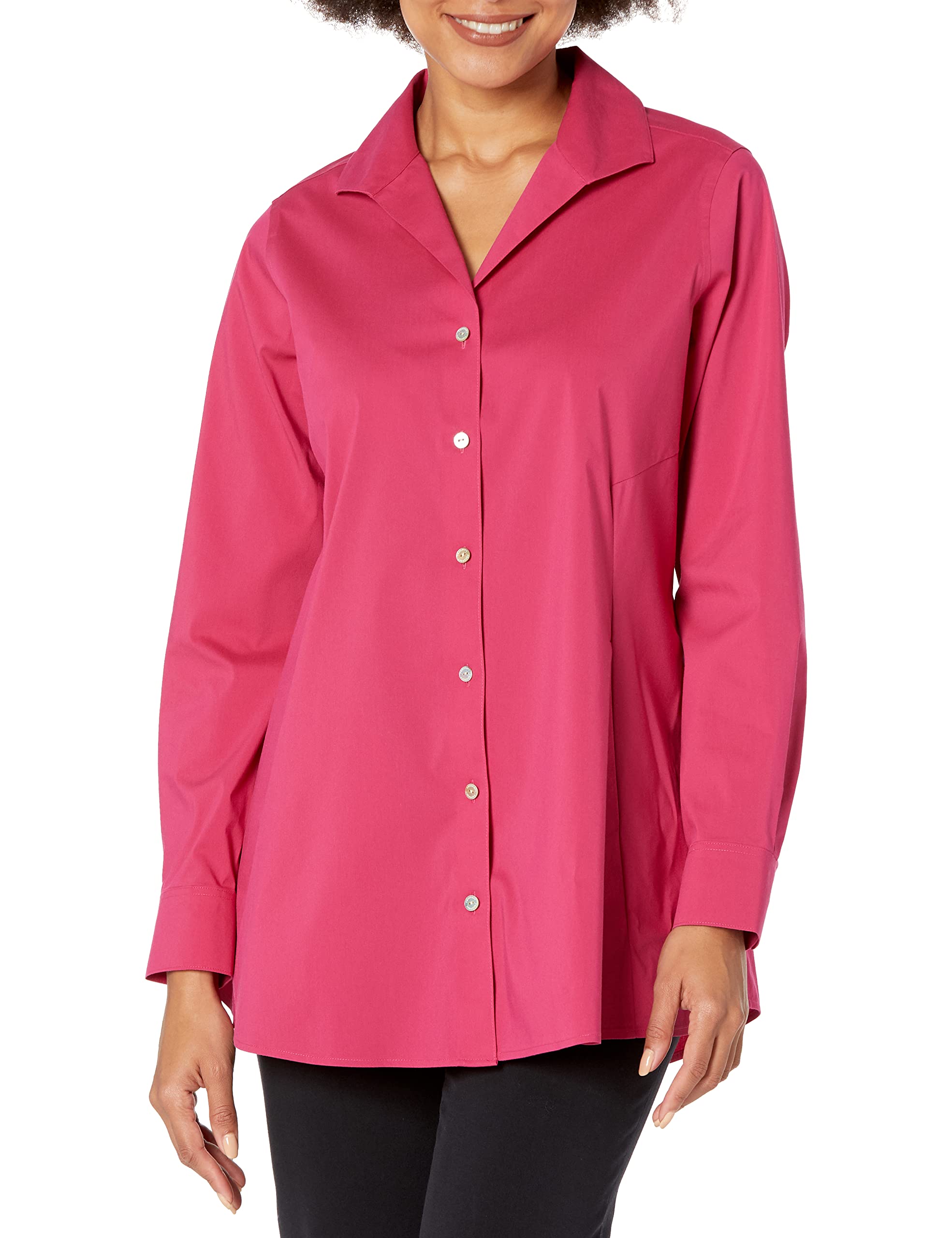 Foxcroft Women's Cecila Long Sleeve Stretch Solid Tunic