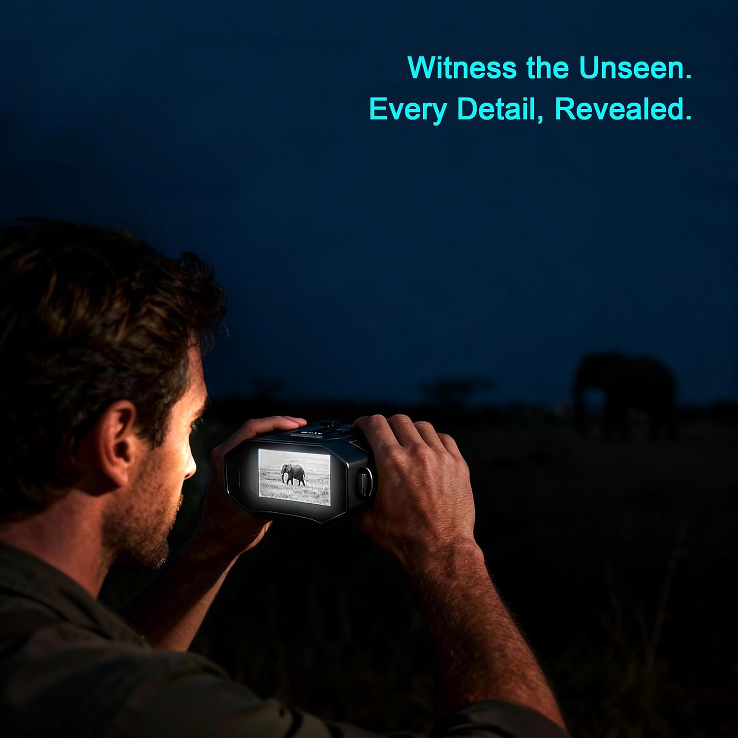 Night Vision Goggles for Adults, 8X Digital Zoom & 7-Level IR, 3" HD Screen, 4000mAh Rechargeable Binoculars with Camera, 32GB TF Card, Gifts for Men, Dad, Husband, Camping & Security Gear - Image 3