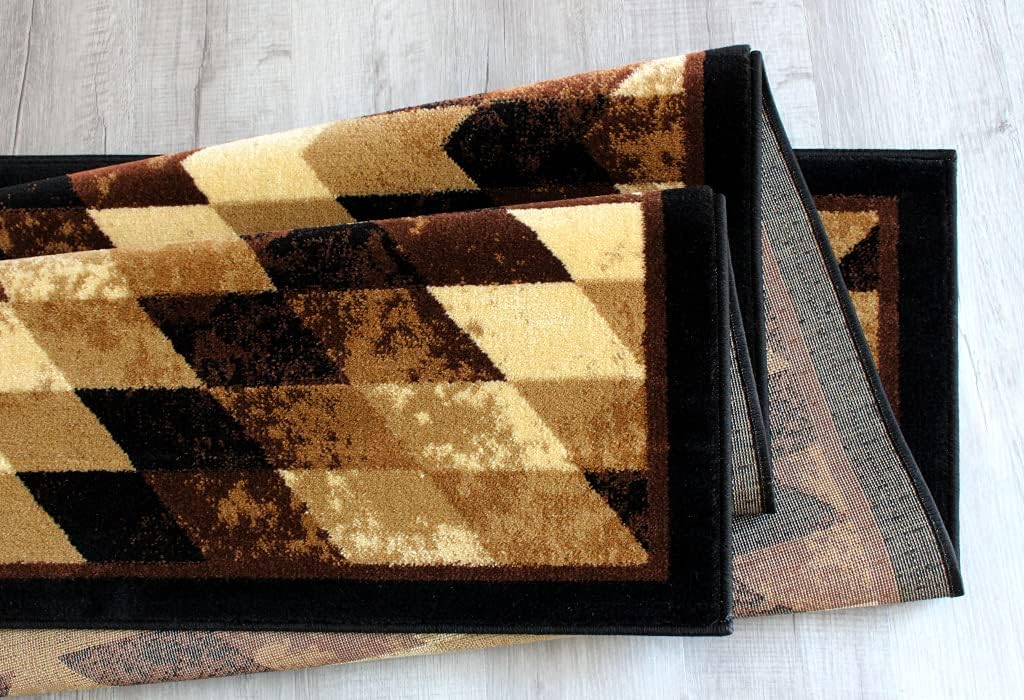 Masada Rugs, Stephanie Collection Area Rug Southwest Native American Distressed Design 1106 Brown Black Beige (6 Feet X 9 Feet) - Image 4