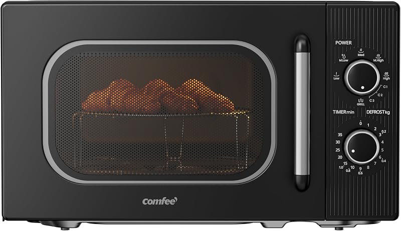 COMFEE' CMO-MG202NC(BK) Mikrowelle mit Grill, 20 Liter