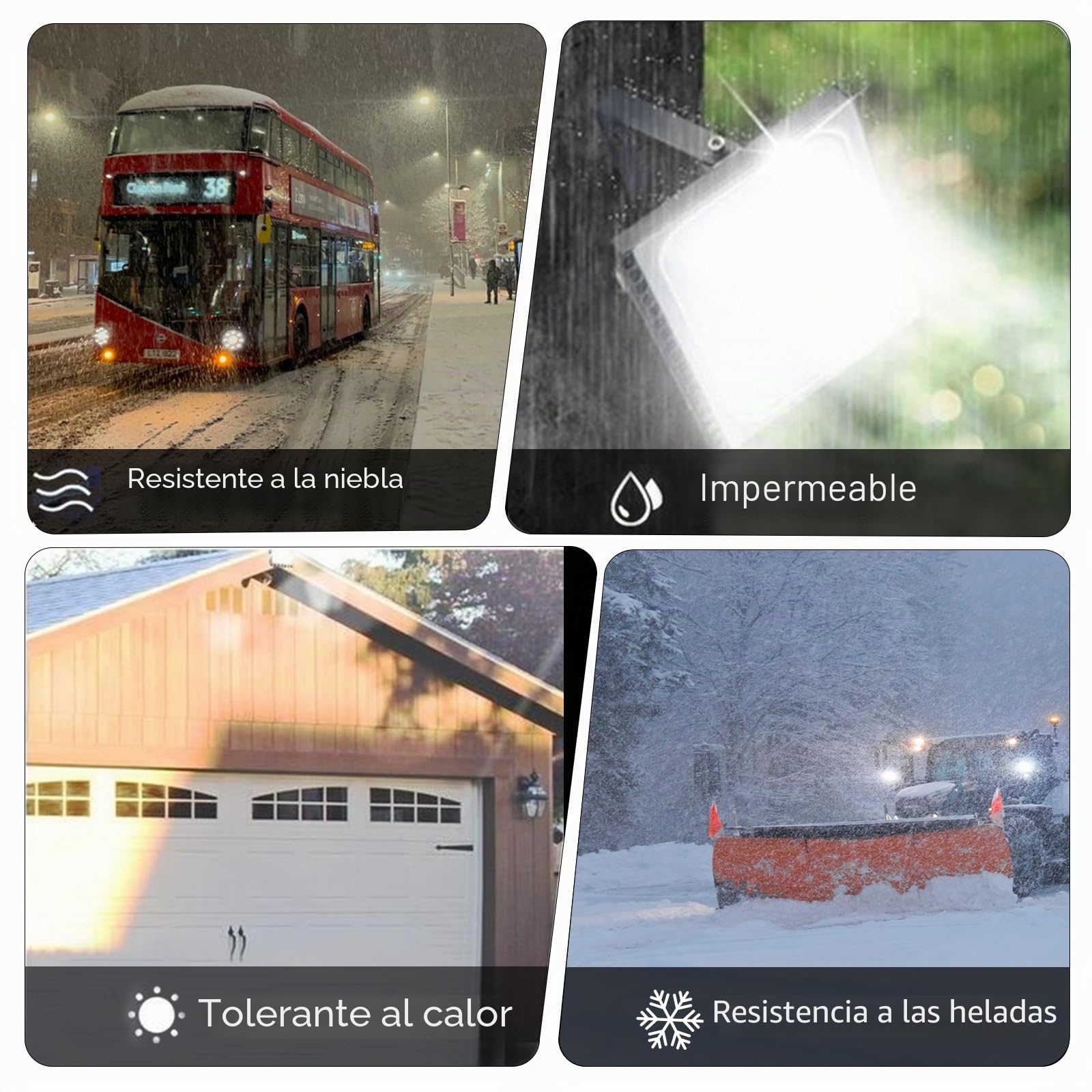 Foco LED Exterior 400W, 6500K Blanco Frío Focos LED Interior,588 LEDs IP65 Impermeable Proyector LED Exterior,40000LM Superbrillante Lampara Pared para Jardín,Garaje,Patios,Parque,Terraza