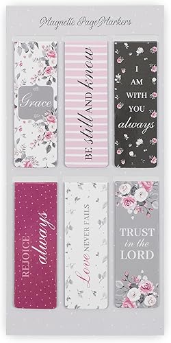 Miniatura 49 de Christian Art Gifts - Conjunto de marcapáginas magnéticos Lift Up Your Hands, 6 unidades Escénica #1