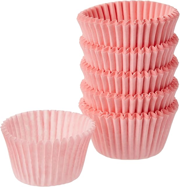 Scrumptious Sprinkles Mini Muffin Cases, Light Pink x 120