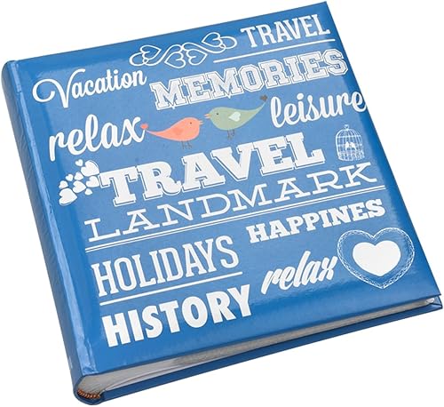Miniatura 2 de Álbum de fotos grande de 6 x 4 pulgadas, 200 fotos, libro de notas azul especial, con bolsillos para páginas de índice/DVD