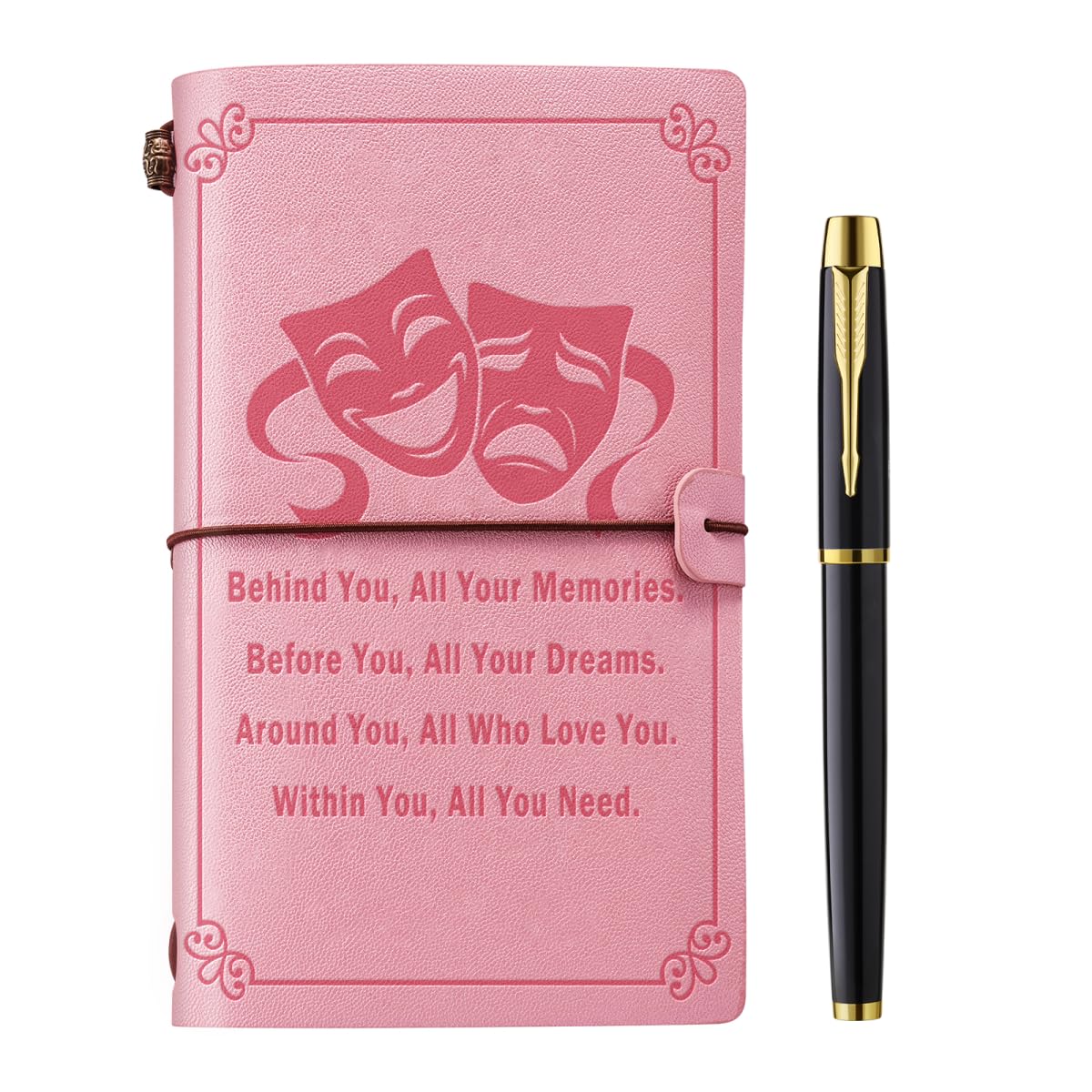 Carnet de notes musical en cuir idéal pour noter ses répliques en coulisses