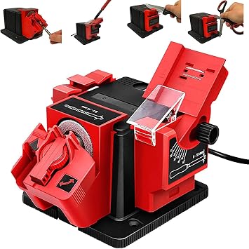 Electric Drill Bit Sharpener, Universal Sharpening Station Multifunctional Sharpener for Drill Bit Scissor Knife Chisel