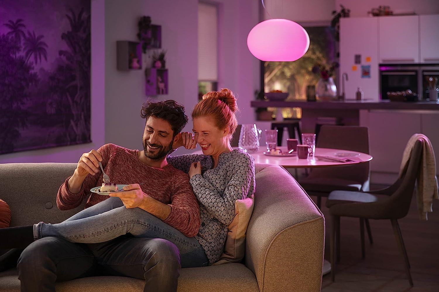 Philips Hue – Lámpara inteligente, Hue Flourish, Lámpara Colgante LED Inteligente, Luz Blanca y de Colores, Compatible con Alexa y Google Home, Color Blanco
