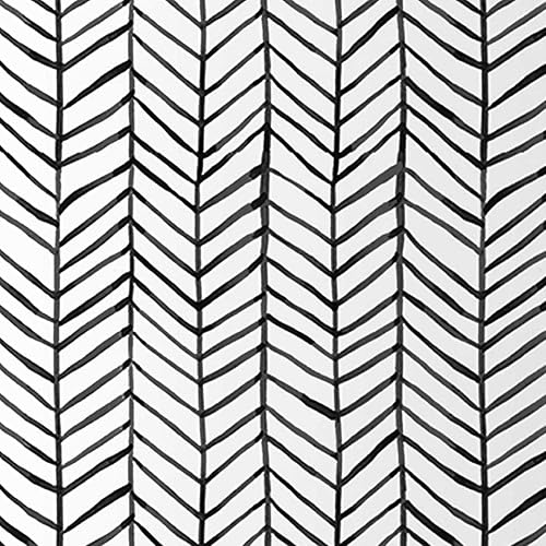 MulYeeh 17.5'' x 472'' Adhesive Peel and Stick Paper Herringbone
