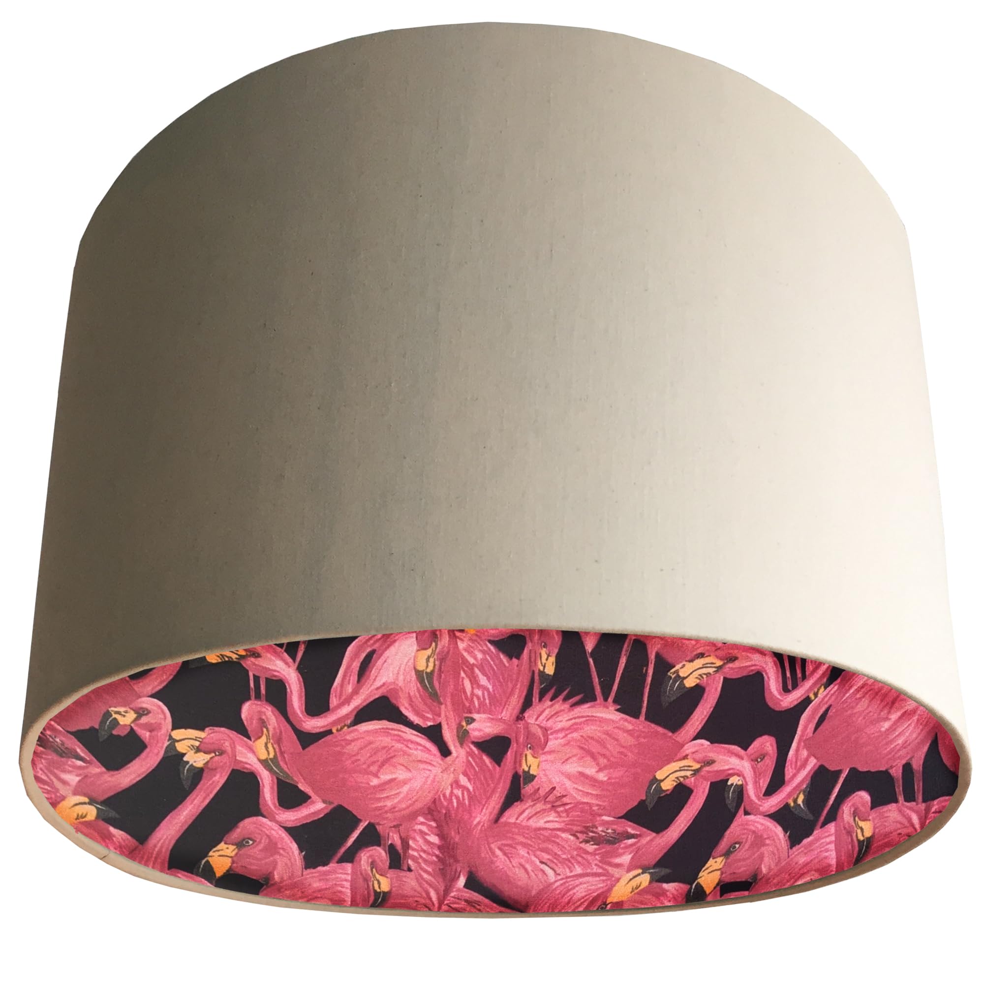 Tropical Flamingo Pink Light Shade with Choice of Colour Lining (Cream)
