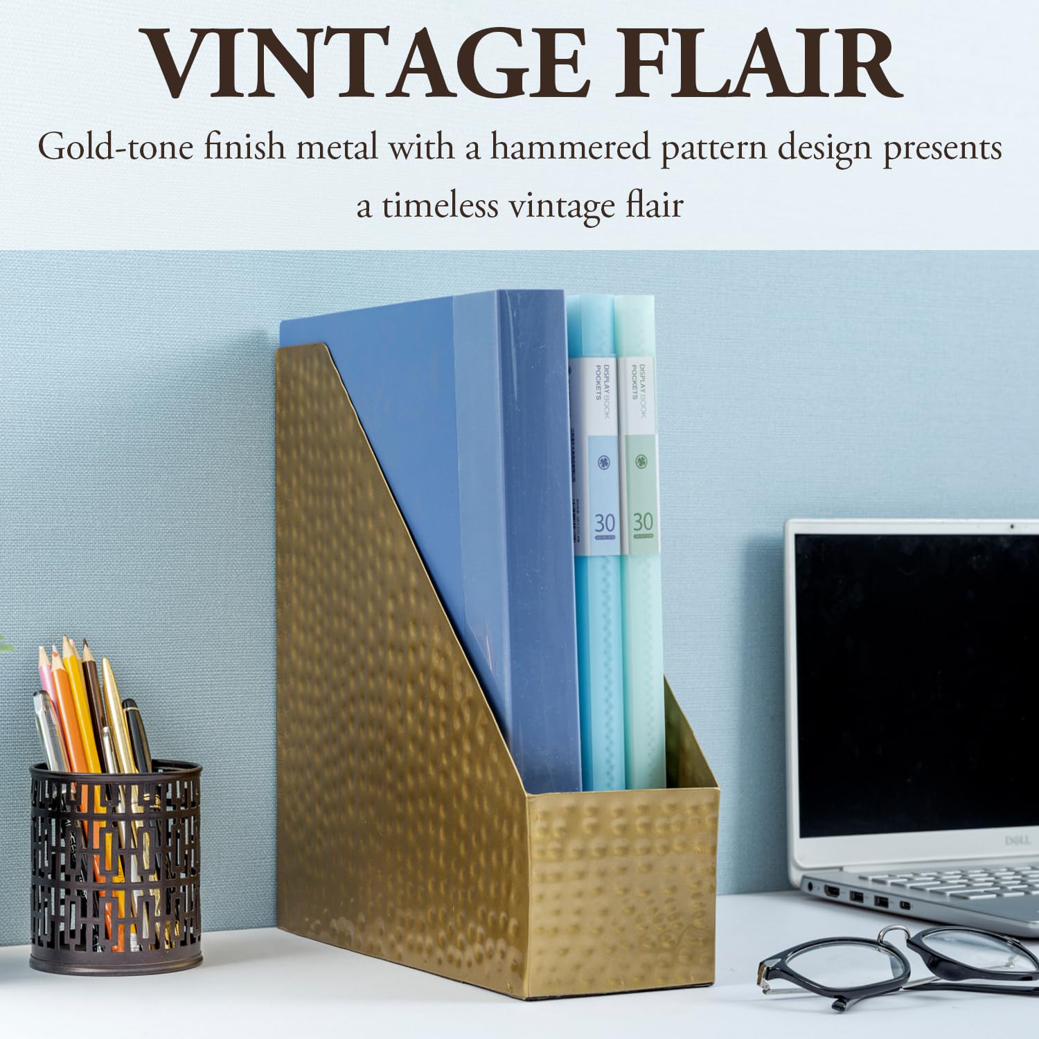 Arch File Rack Organizer Desktop File Organizer Rack MyGift Brass Metal Wire Desktop Organizer ...