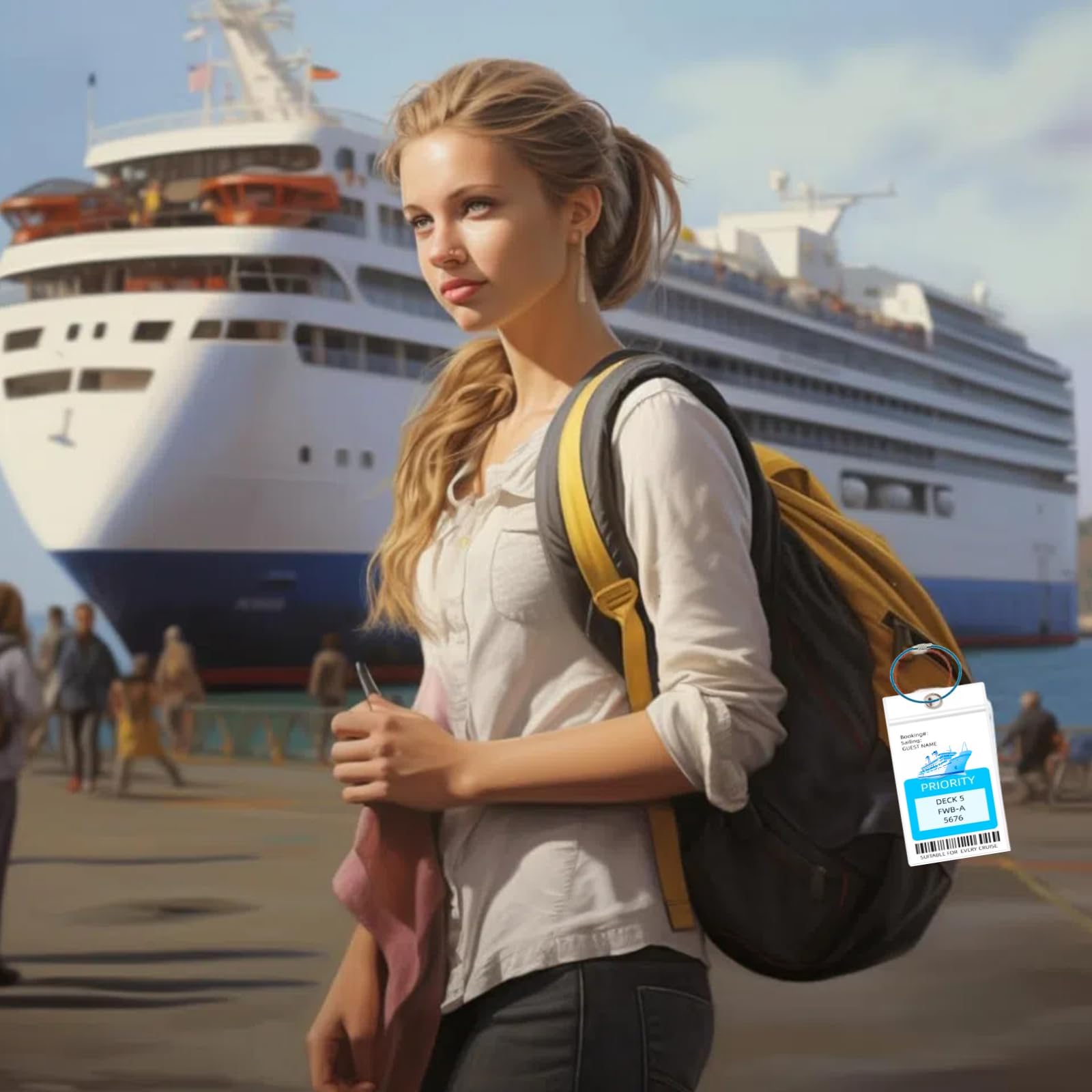Etiquetas de equipaje para maletas, Carnaval Cruise Ship Essentials, 12 paquetes.