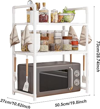 Microwave Oven Rack Microwave Oven Stand with Hooks