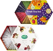 ACORUS Summer Taste & Fruit Luxury Tea Gift Set - 120 Bags, 12 Flavours - Natural Fruit & Plant Infusions - Premium Assortment No Additives