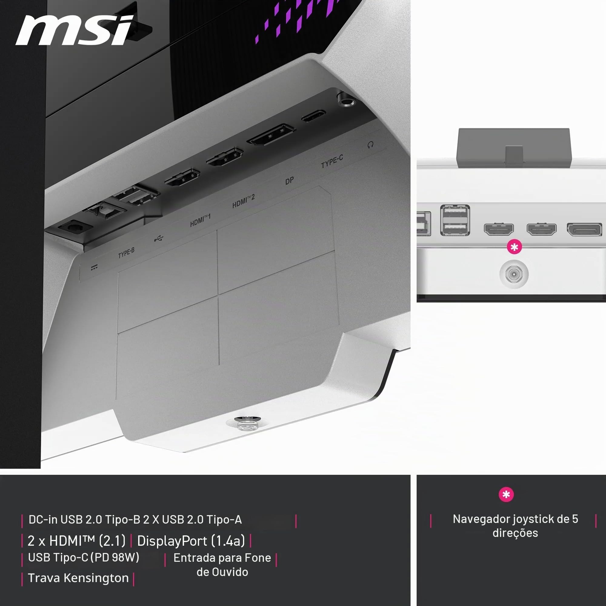 MSI Monitor de jogos MPG 274URDFW E16M 27 polegadas 4K UHD