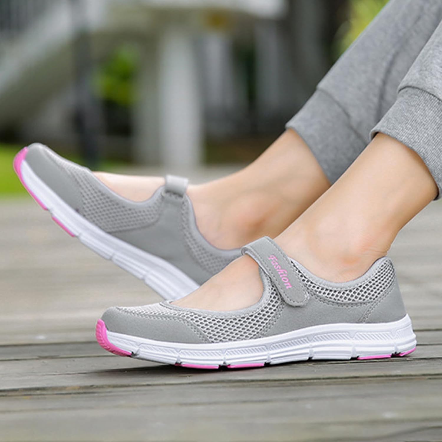 Women's Orthopedic Walking Nurse Shoes,Comfortable Breathable Mesh Non-Slip Diabetes Casual Nursing Mary Janes Sneaker - Image 7