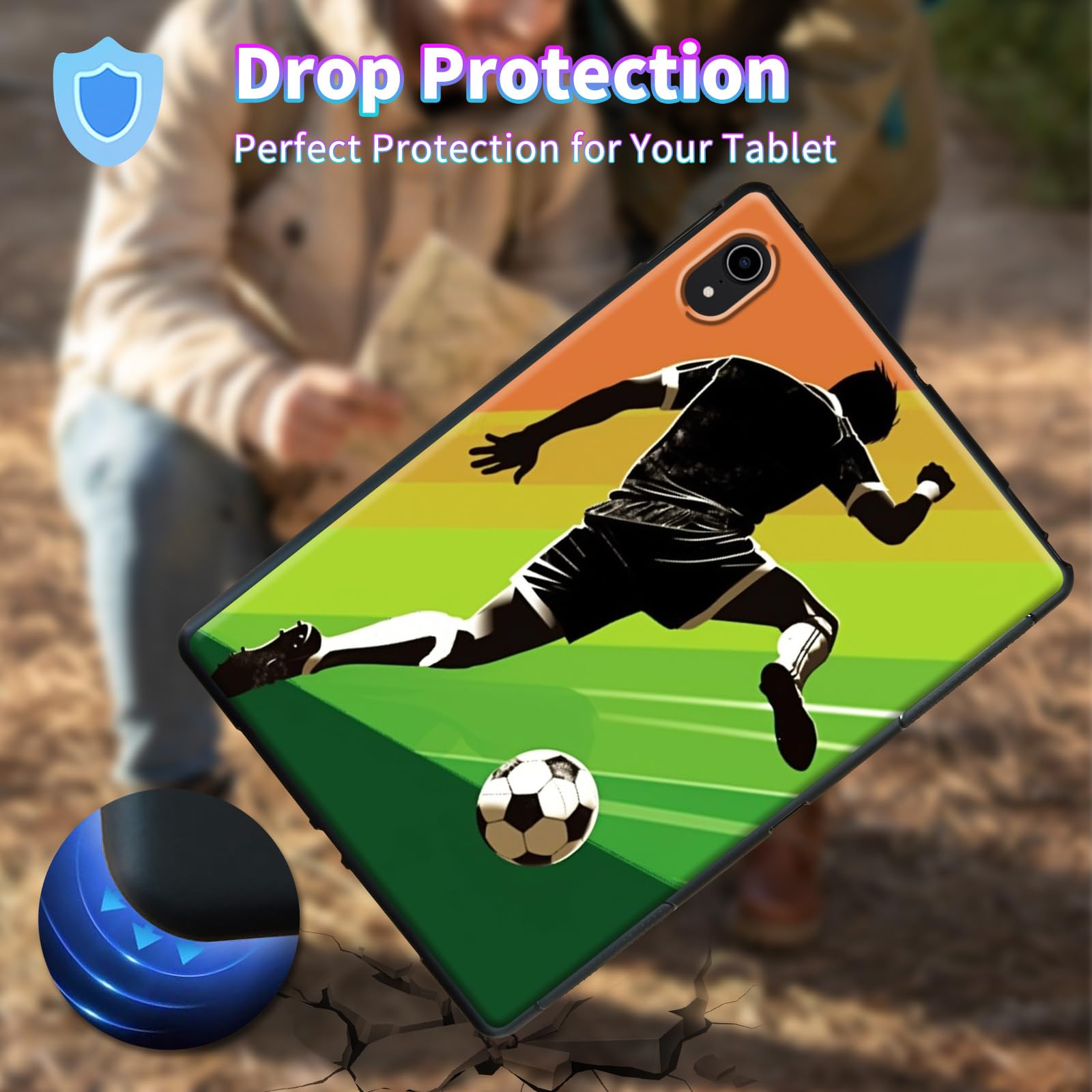 Amazon.com: for iPad 10th Generation Case with Football Pattern