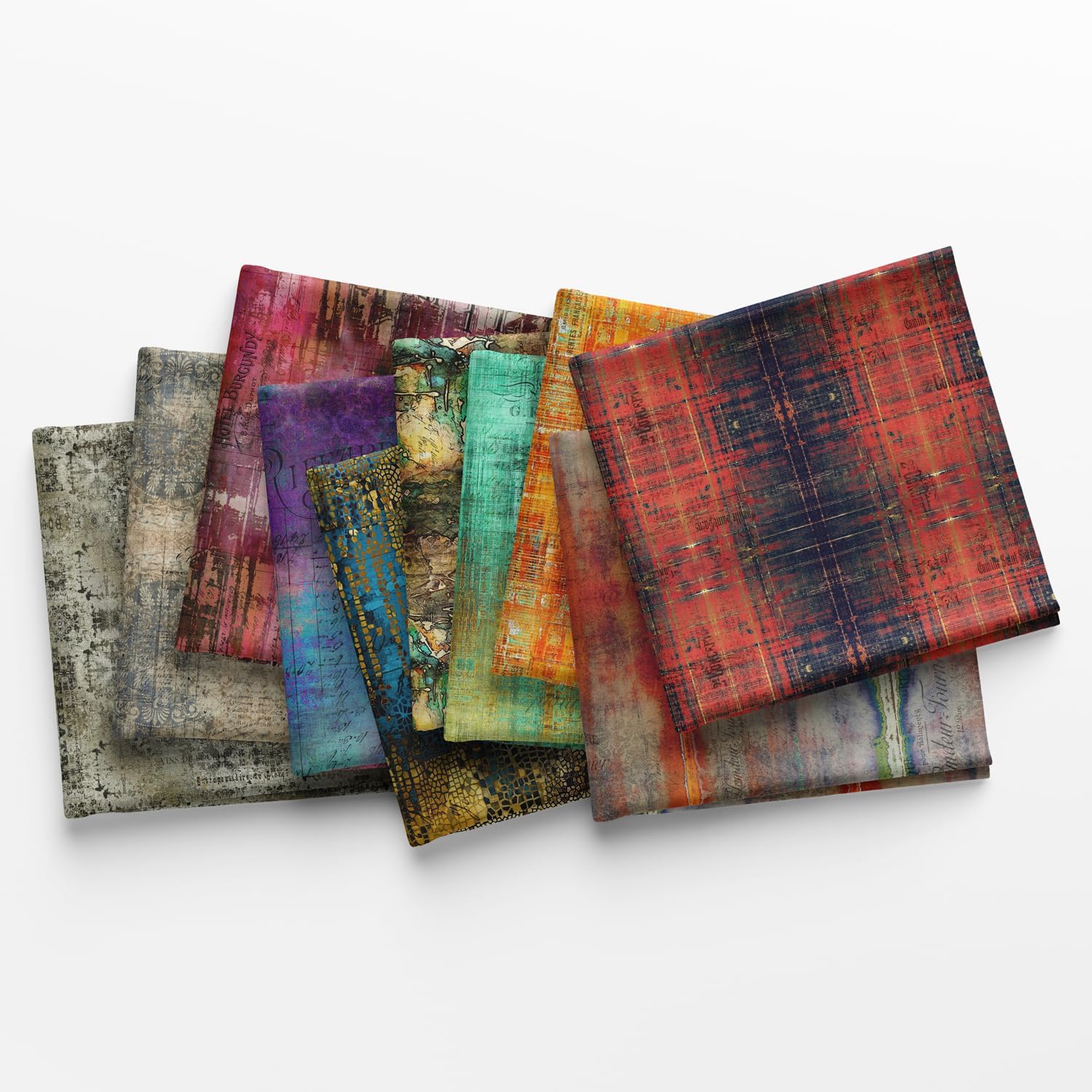 Abandoned 2 Fat Eighth Bundle (10 Pieces) by Tim Holtz Eclectic Elements for FreeSpirit