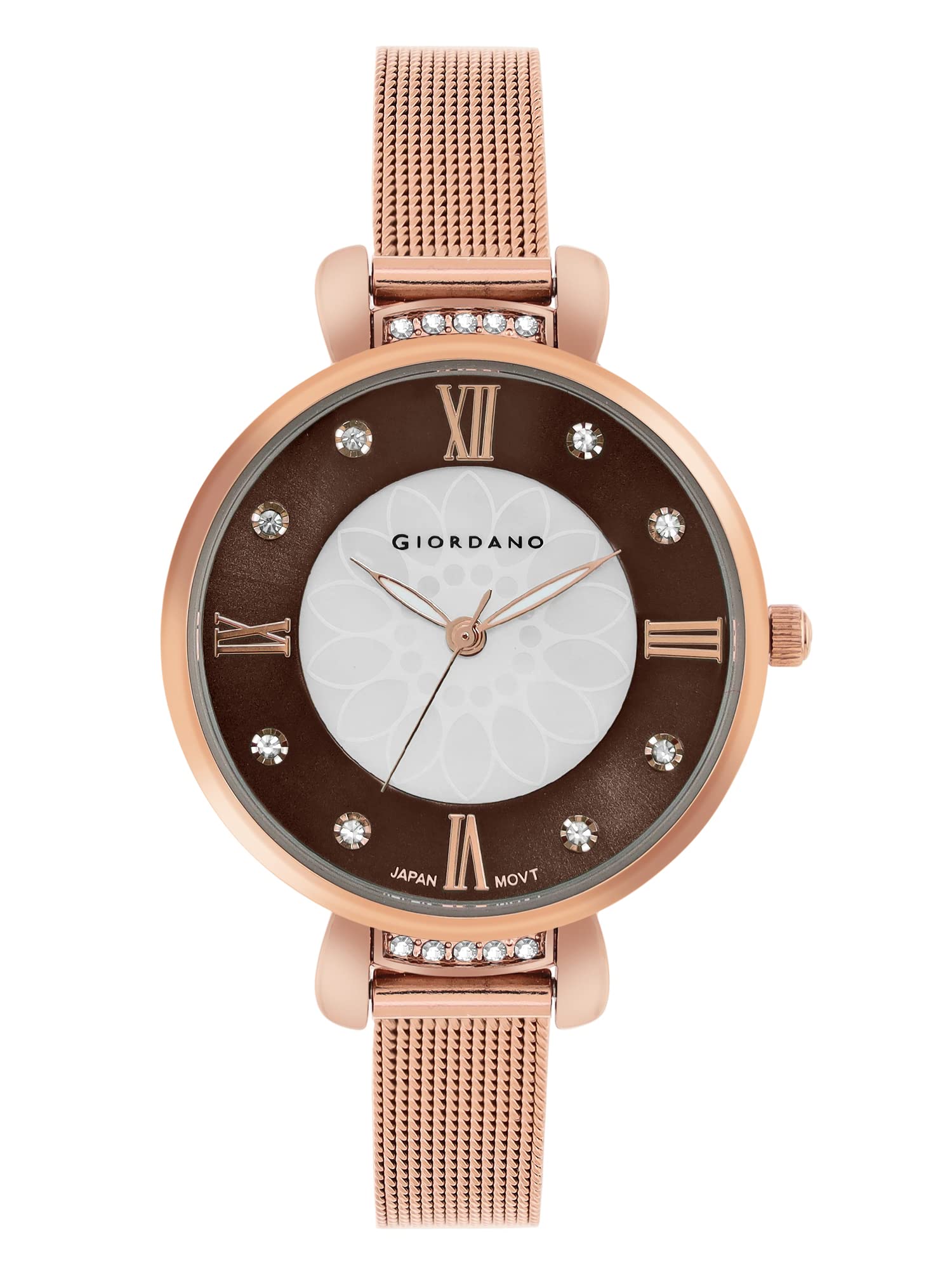 Giordano Analog Stylish Watch for Women Water Resistant Fashion Watch Round Shape with 3 Hand Mechanism Wrist Watch for Girls & Ladies to Compliment Your Look/Ideal Gift for Female - GZ-60075 (B0C6QTNR94) Amazon Price History, Amazon Price Tracker