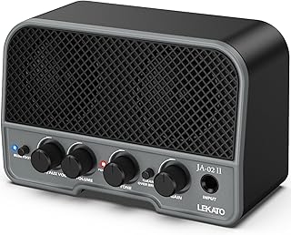 LEKATO Mini Guitar Amp Rechargeable Electric Guitar Amplifer 5W, Clean/Overdrive Channels,Portable Small Amp for