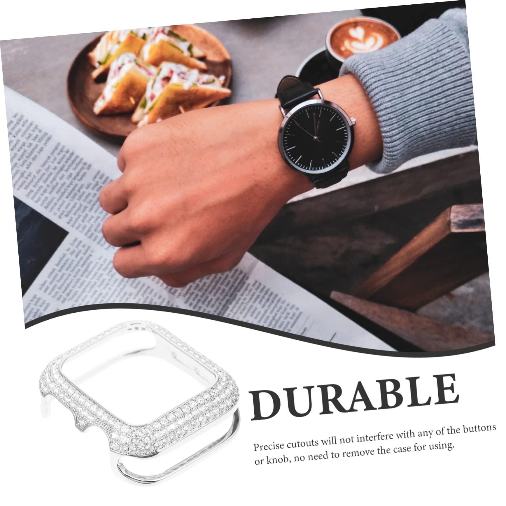 Coque de Montre Connectée Argenté en Métal pour Montre 7 6 5