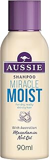 Miracle Moist Shampoo, Moisture-Quenching Formula For Dry & Damaged Hair, Replenishes Brittle Hair, With Macadamia Nut Oil, Cruelty Free, 100% Recycled Plastic Bottle, 90ml