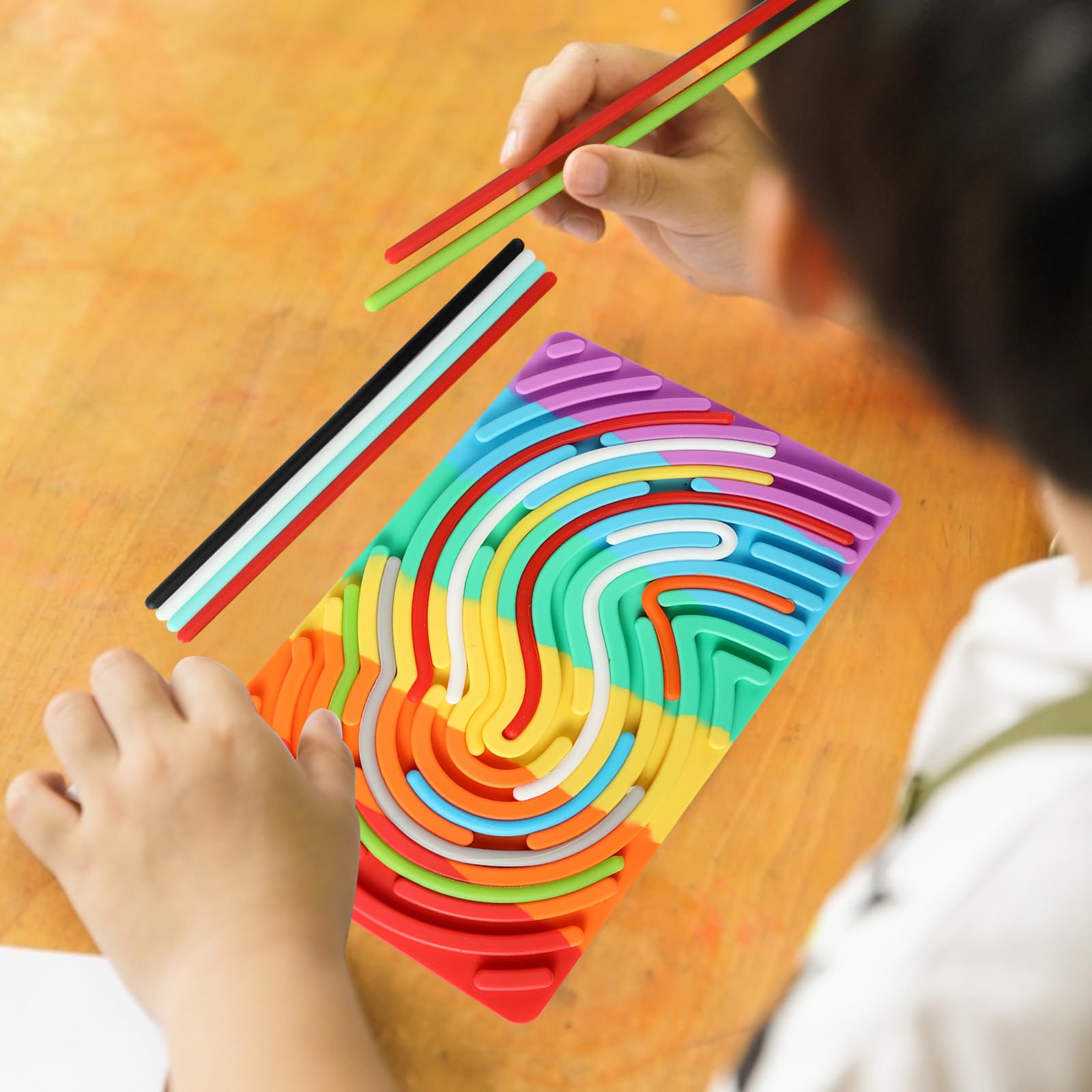 BOXOB Planche D'activités Sensorielles Avec 12 Bandes En