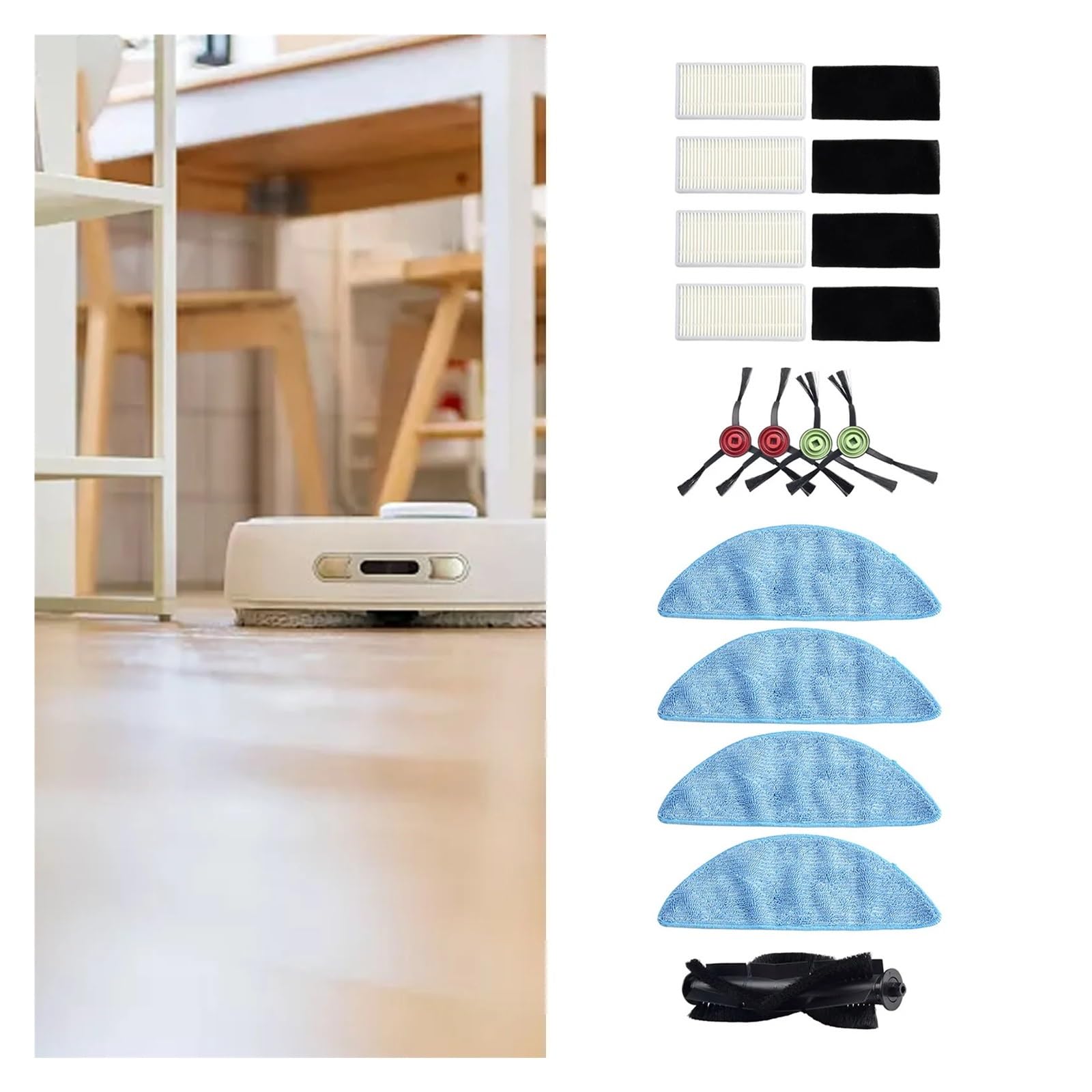 Cepillo Rodillo Compatible con Cecotec Conga Eternal Pet MAX X-Treme Repuestos De Aspiradora Cepillo Rodillo Filtros Cepillo Lateral Paño Mopa