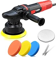 AOBEN 6-Inch Dual Action Car Buffer Polisher Kit - 6 Variable Speeds 1000-4500 RPM, Detachable Handle, 4 Pads for Swirl-Free Detailing & Waxing