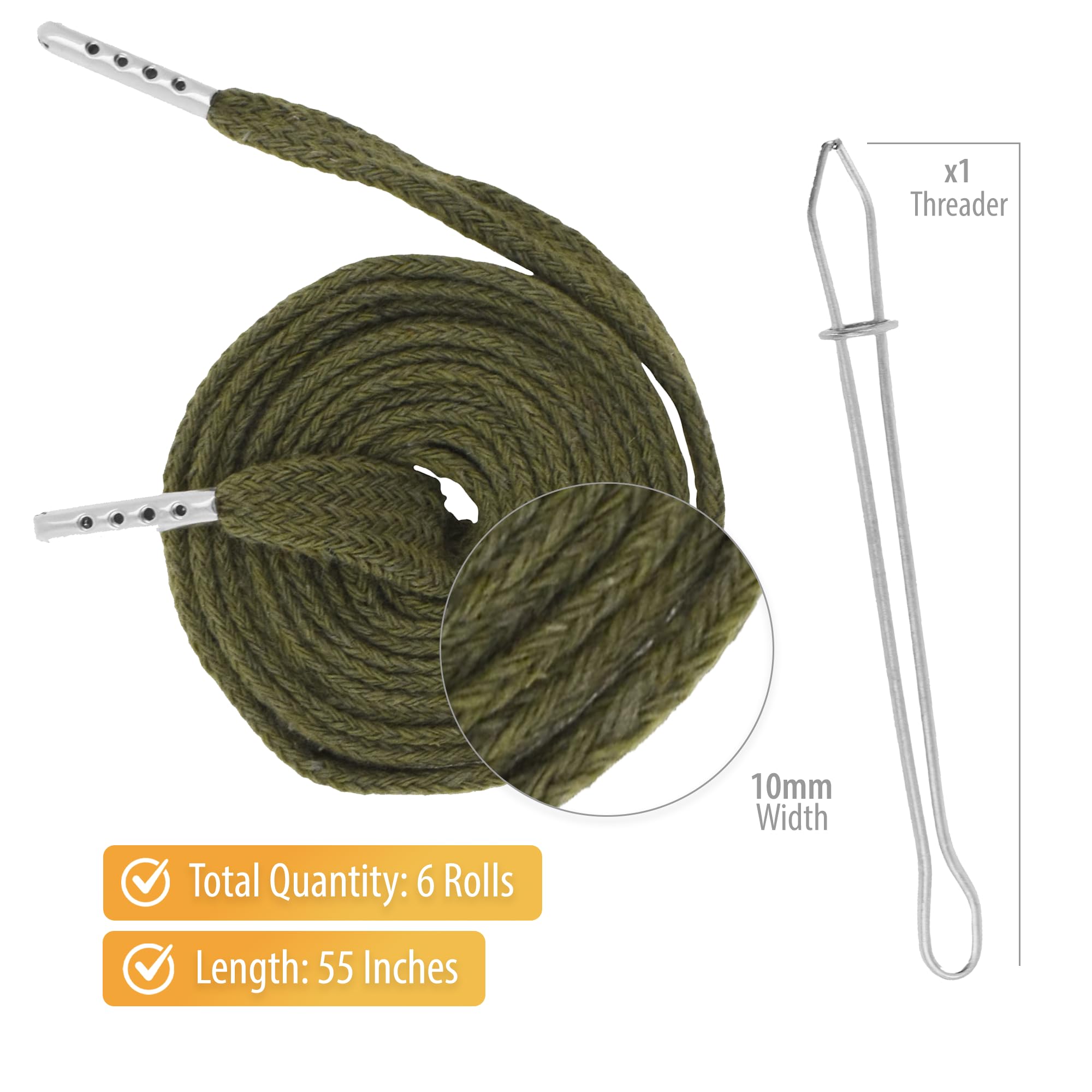 Amazon.com: Mandala Crafts Olive Green Drawstrings Replacement