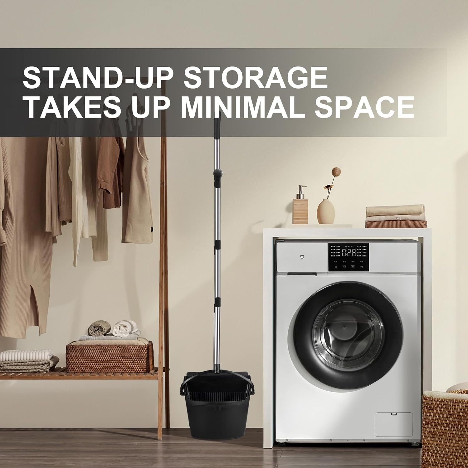 Broom and Dustpan Set, Household Broom with Dustpan Combo Set, 51" Long Handle, Dust Pan Set for Kitchen Office Lobby Floor - Image 7