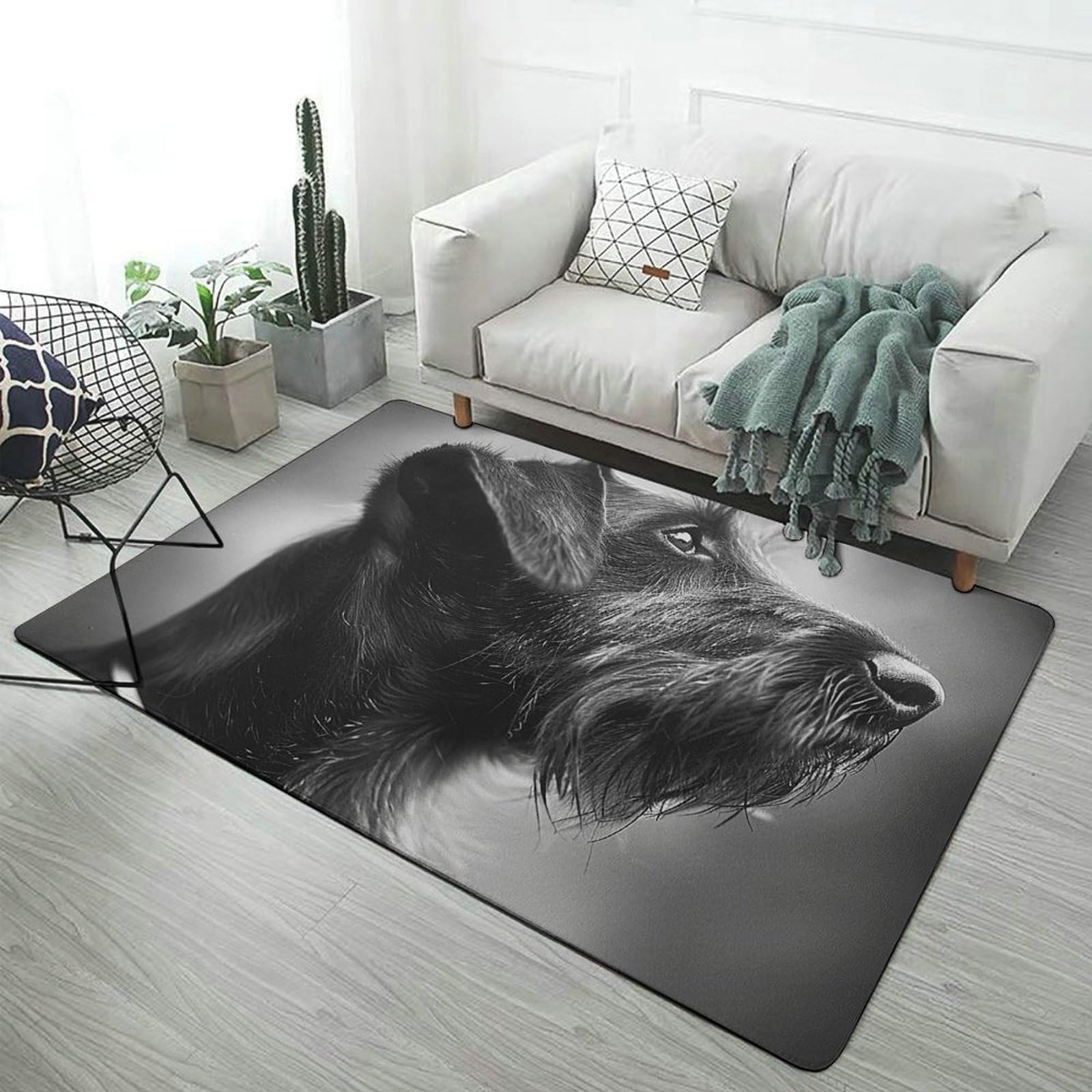 Tapis lavable antidérapant fini les sols humides dans la buanderie motif chiens