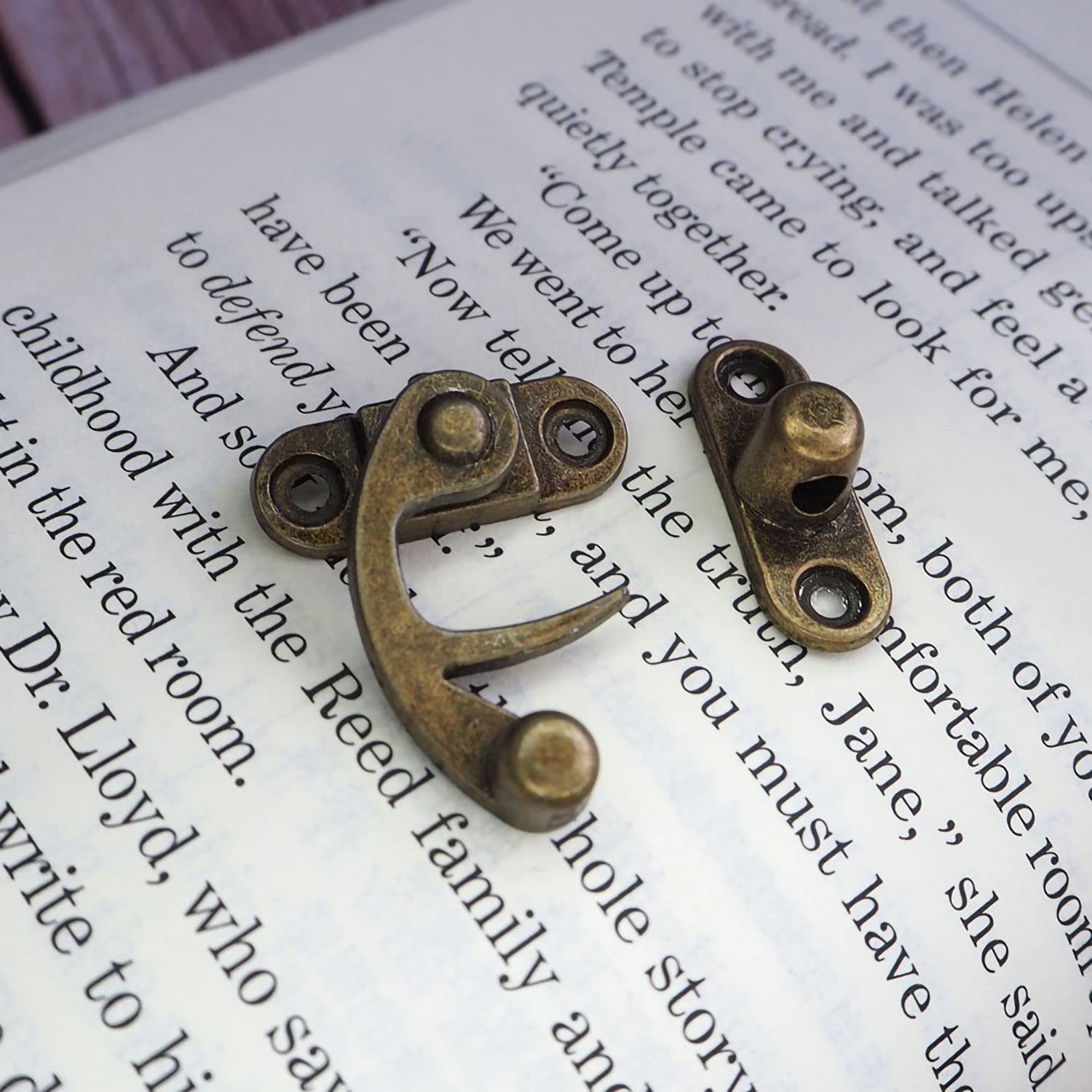 10 Pieces Antique Bronze Lock Clasps With Screws - Zinc Alloy Jewelry Box Hardware, 27x25x8mm - View #12