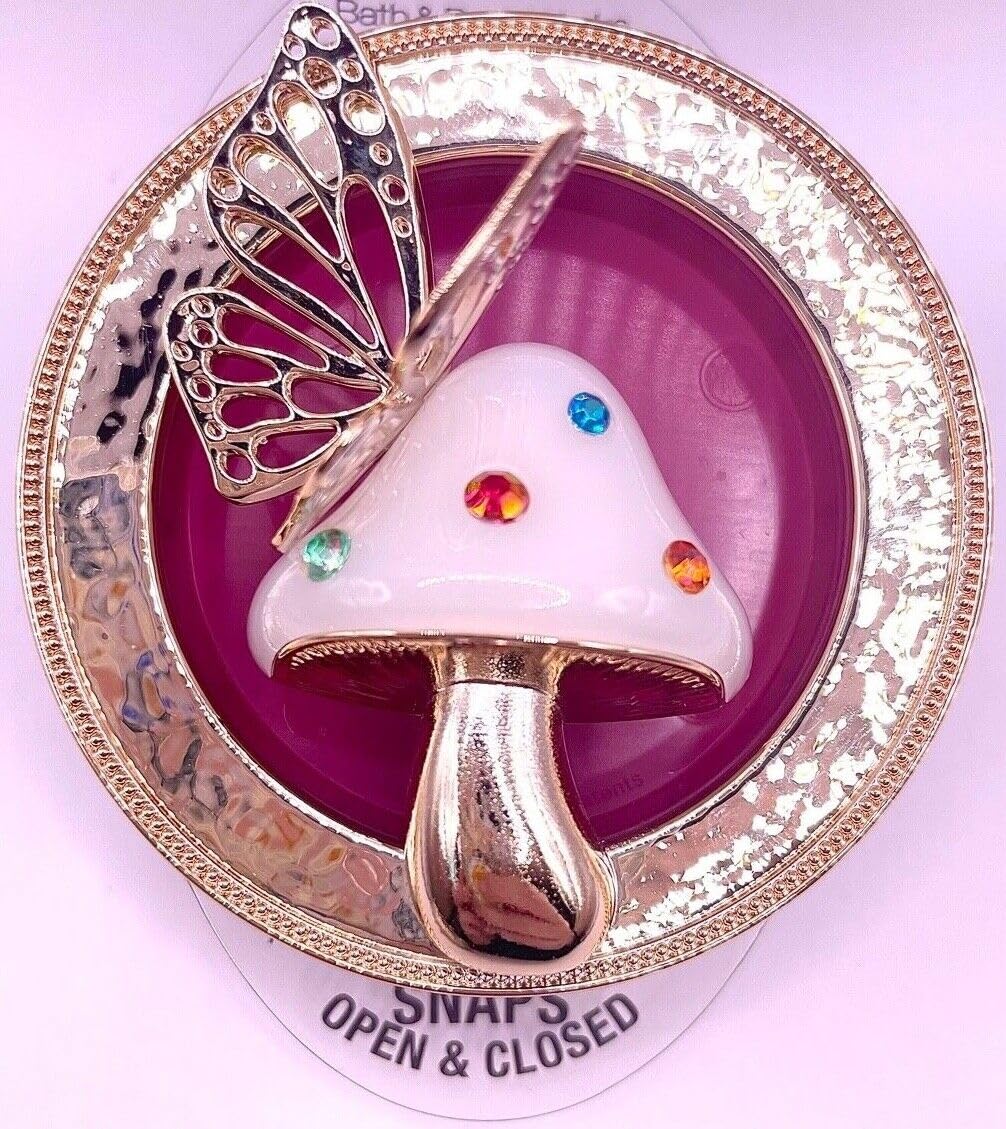 Bath & Body Works Car Air Freshener - Butterfly Mushroom Scent - Pink Clip-On Pod