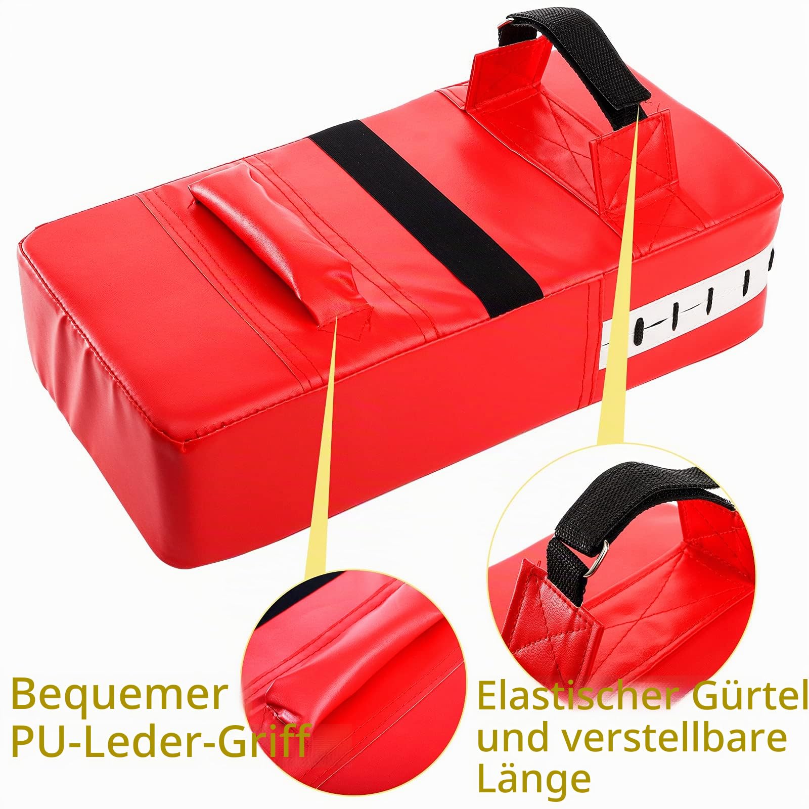 WUWEOT 2-in-1 Boxhandschuhe Kick-Pack Set Boxhandschuhe Taekwondo Kick-Pads, Curved Focus Punching-Handschuhe, verstellbares weiches Schild, langlebige Trainingspads Set