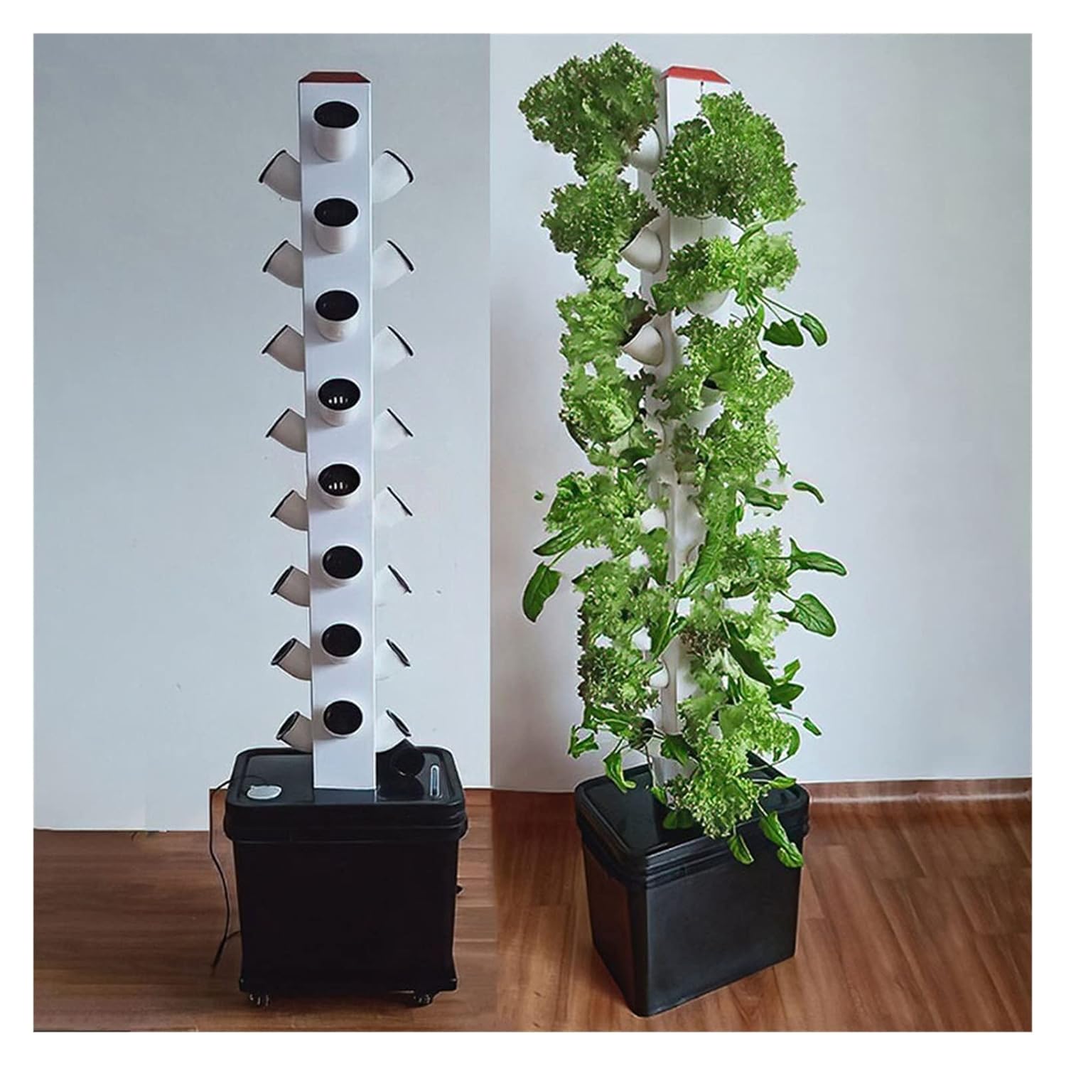 Hydroponic Growing Kits Hydroponics Growing System Indoors Smart Hydroponics System with Light Vertical Hydroponic Tower Gardening Equipment Planters for Fruits, Vegetables, Herb(D)