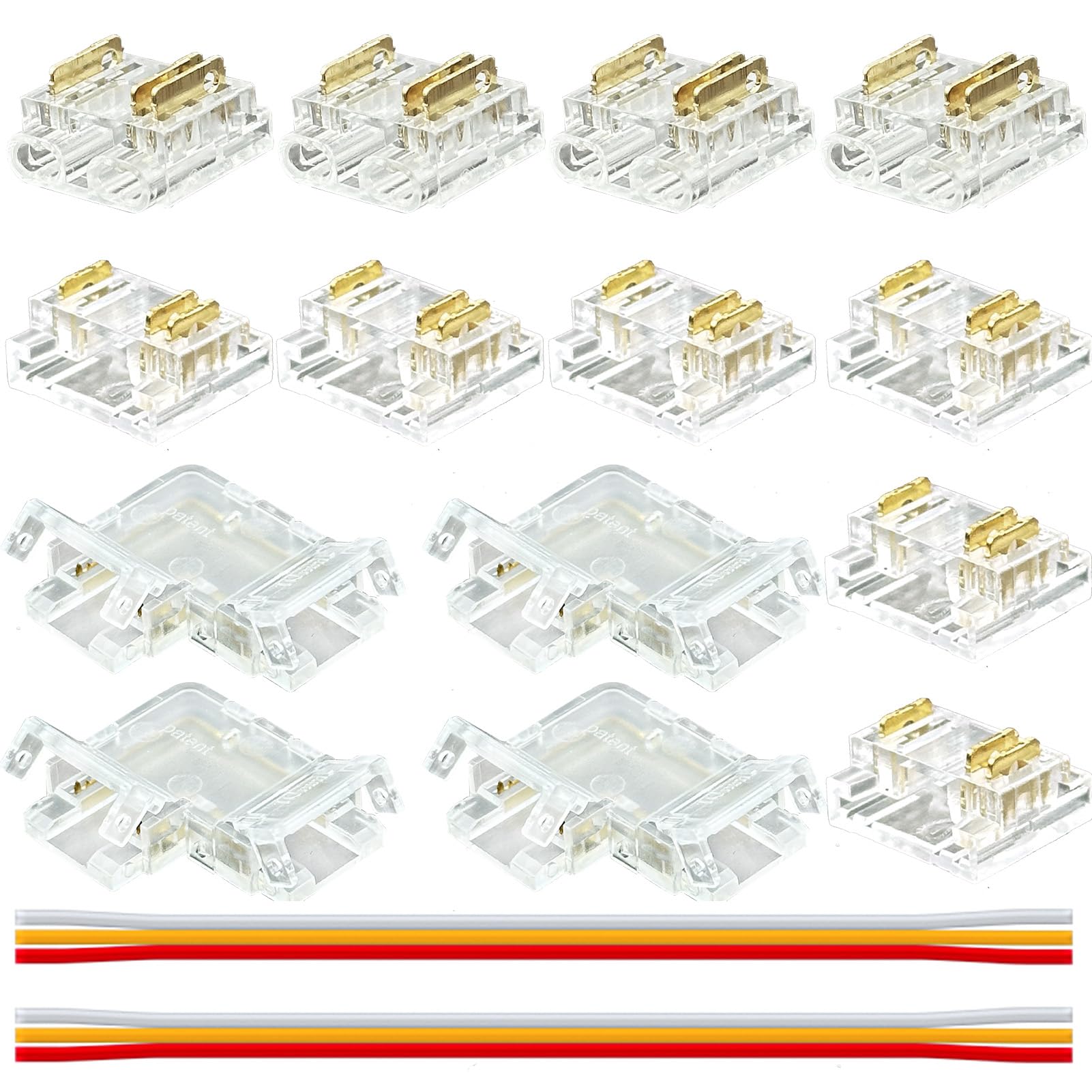  16pcs COB 3pin 10mm LED Streifen Verbinder Kit für Elektromodellebauer
| 16pcs COB 3pin 10mm LED Streifen mitTransparen