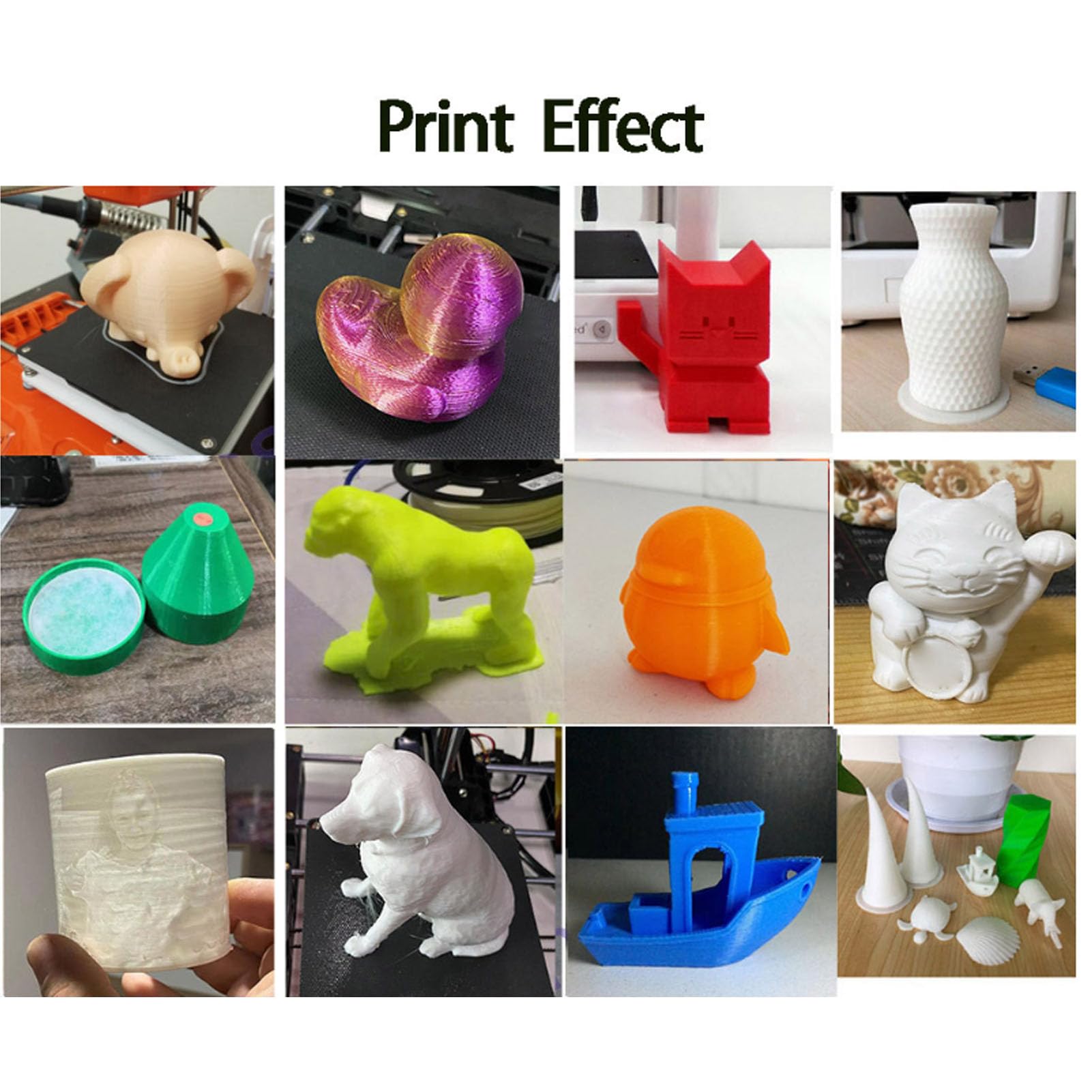 Generic Máquina de Impresión 3D, Pequeña Impresora 3D 100x100x100 Mm Tamaño de Impresión para la Escuela (Enchufe de la UE)