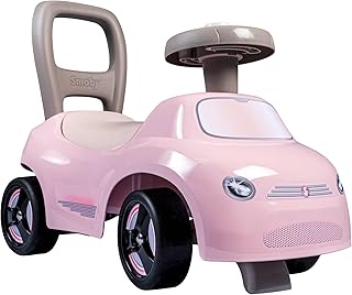 Smoby - Porteur Auto Rose - Fonction Trotteur - Volant Directionnel - Ergonomique et Maniable - Coffre à Jouets - A Partir de 10 Mois - Fabrication Française