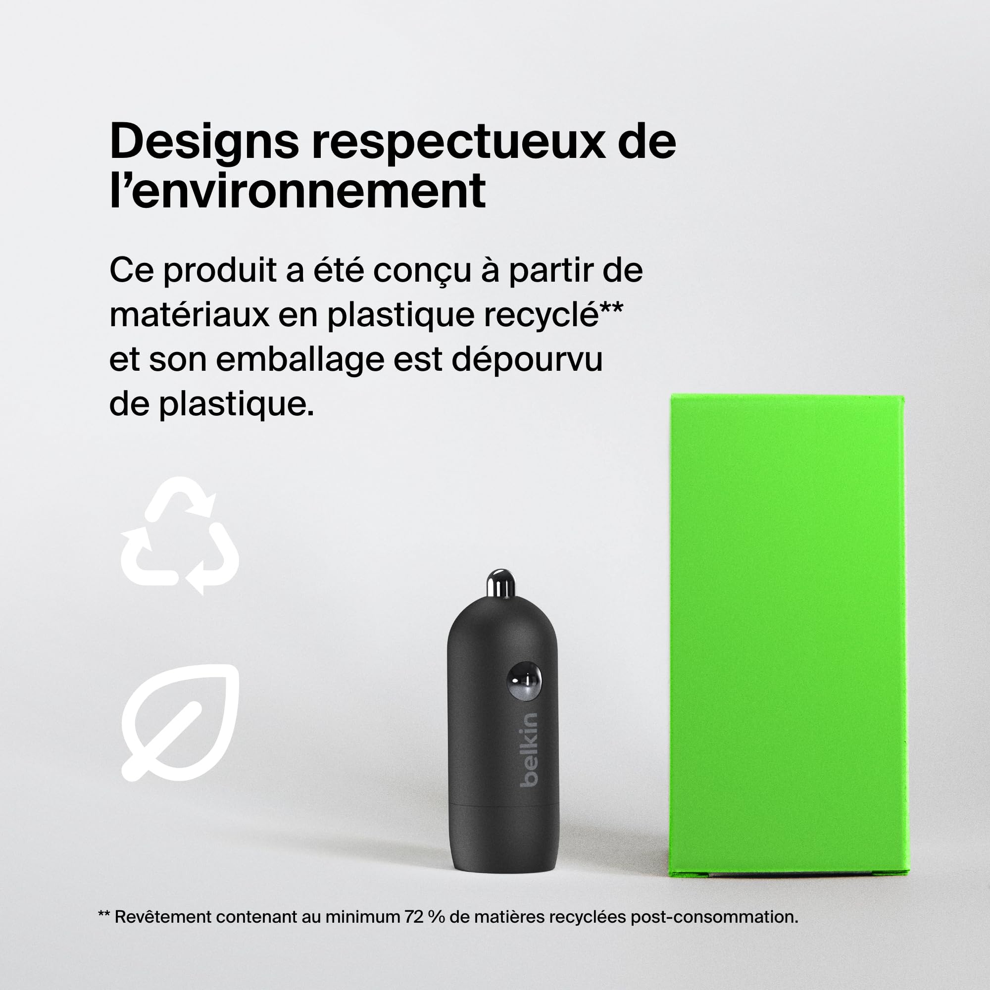 BELKIN Chargeur cable usb C 20 watts noir