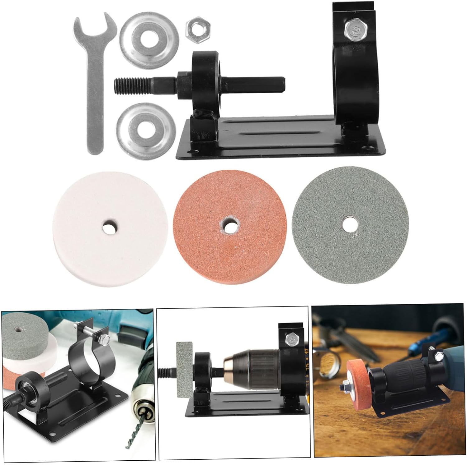 ARTIBETTER Drill Holder Stand Bench Vise Drill Vise Clamp Small for Grinding Head