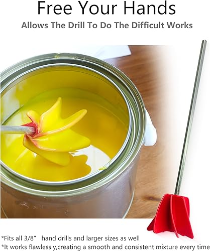 Miniatura 2 de Paquete de 2 mezcladores de pintura de 1 galón para taladro, funciona con todos los taladros de 38 pulgadas y más grandes, mezclador de resina