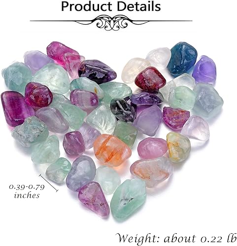 Miniatura 8 de Top Plaza Paquete - 2 artículos cristales curativos de amatista a granel Piedras ásperas y piedras de cristal de fluorita a granel