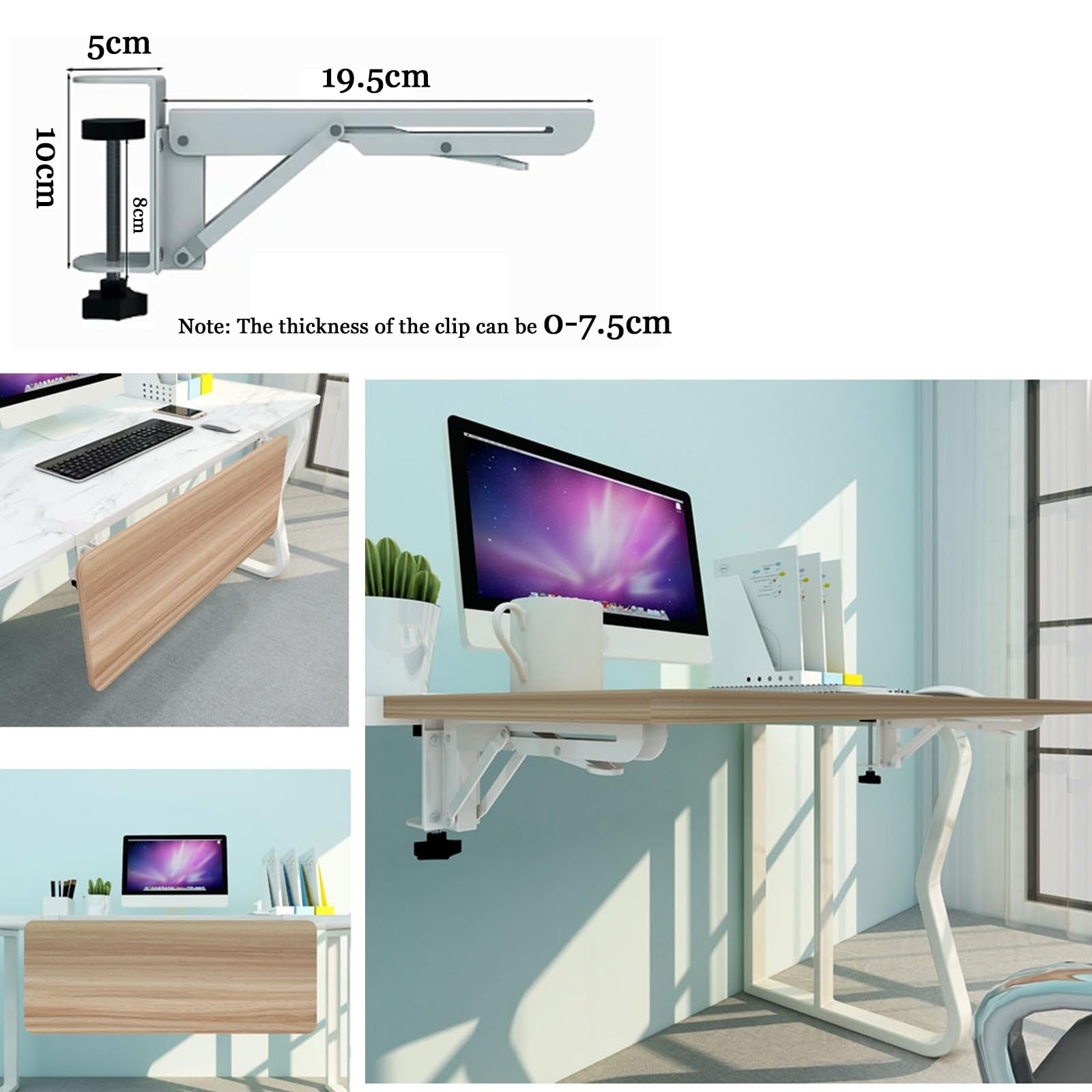 Regolabile in legno per tastiera 55/65/75 cm Design Nessun trapano richiesto ping piattaforma di gioco pieghevole salvaspazio