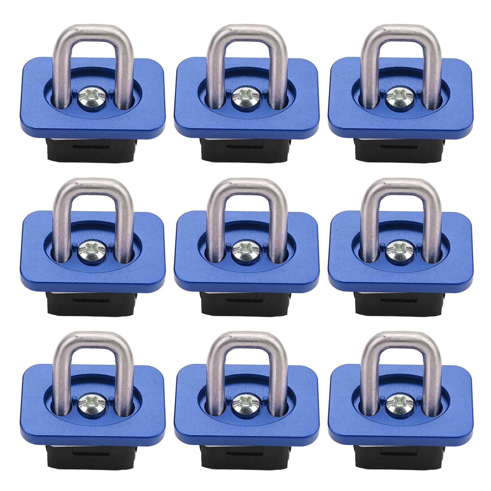 Ausla 9 Anclajes de Amarre para Caja de Camión, Acero Inoxidable, Capacidad de Carga de 1000 Libras, Crean Puntos de Amarre Seguros para Silverado 2007-2021 (Blue)